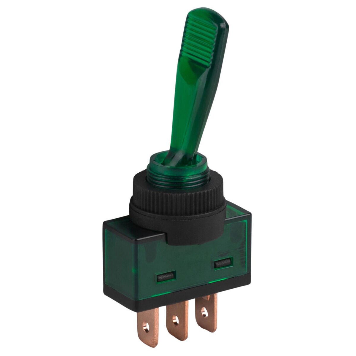 SPST Paddle Switch w/Green Illumination 12VDC